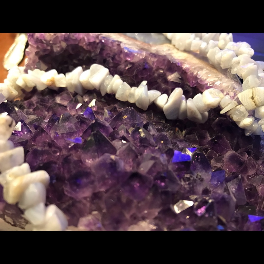 New-Genuine Blue Lace Agate Bead Necklace